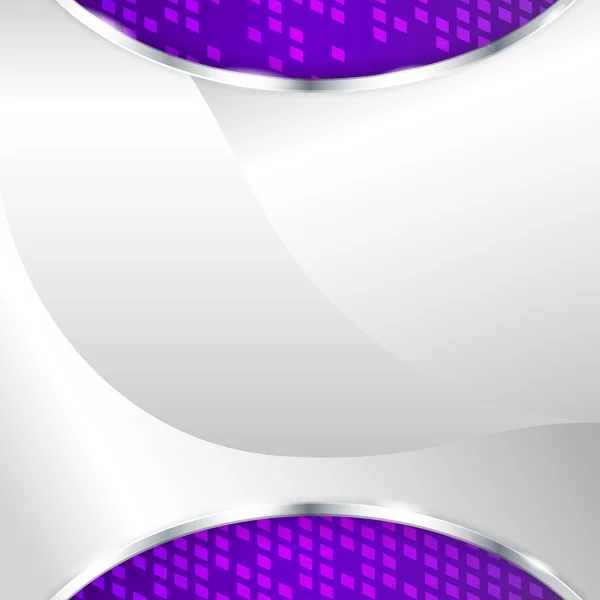 Fond métallique abstrait avec élément violet — Image vectorielle