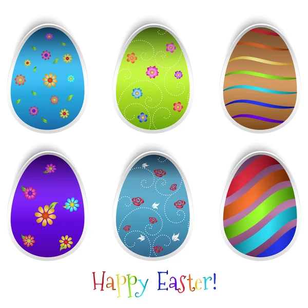 Set of Easter eggs — Stock Vector