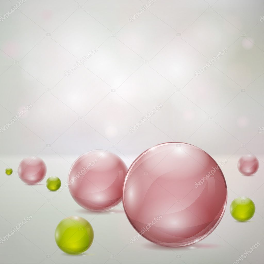 Abstract background with glass spheres