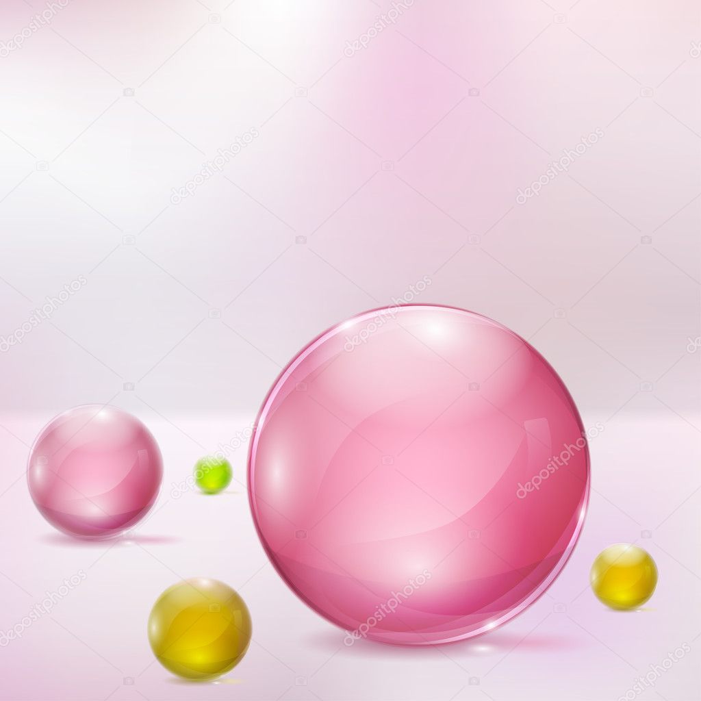 Abstract background with glass spheres