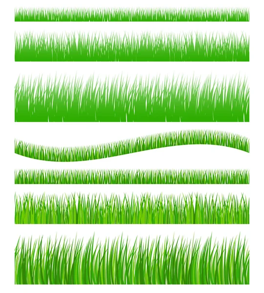 Conjunto de hierba sin costura — Archivo Imágenes Vectoriales