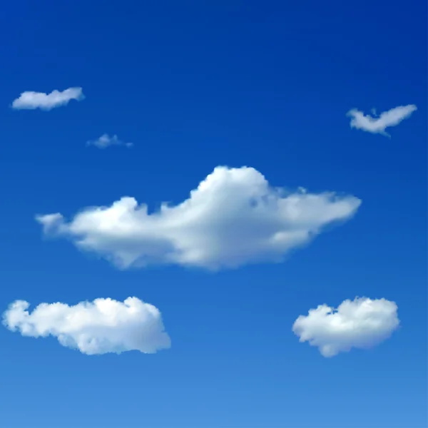 Cielo fondo con nubes — Vector de stock