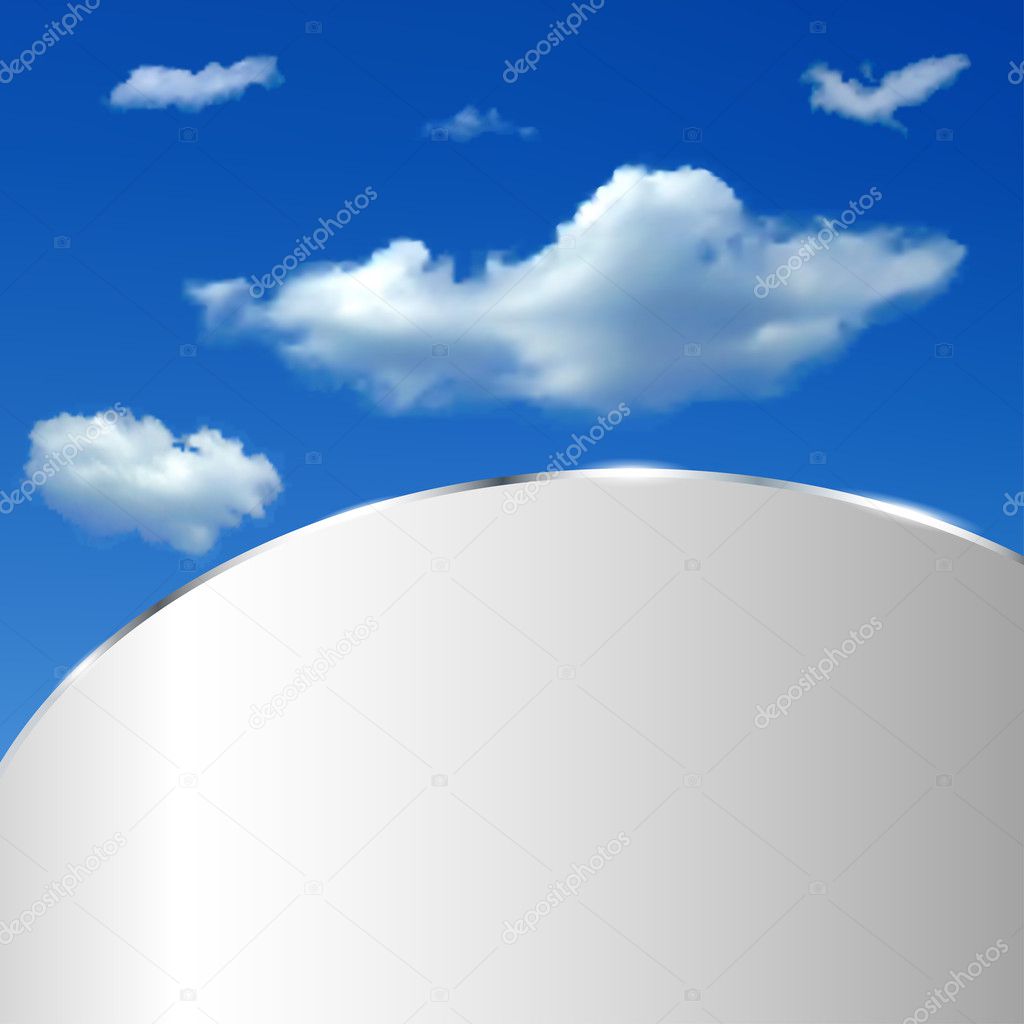 Abstract background with sky and clouds
