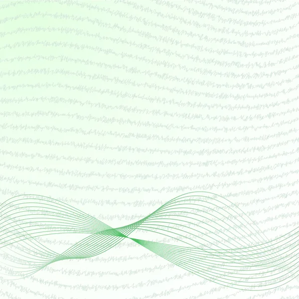 緑の抽象的な波背景 — ストックベクタ