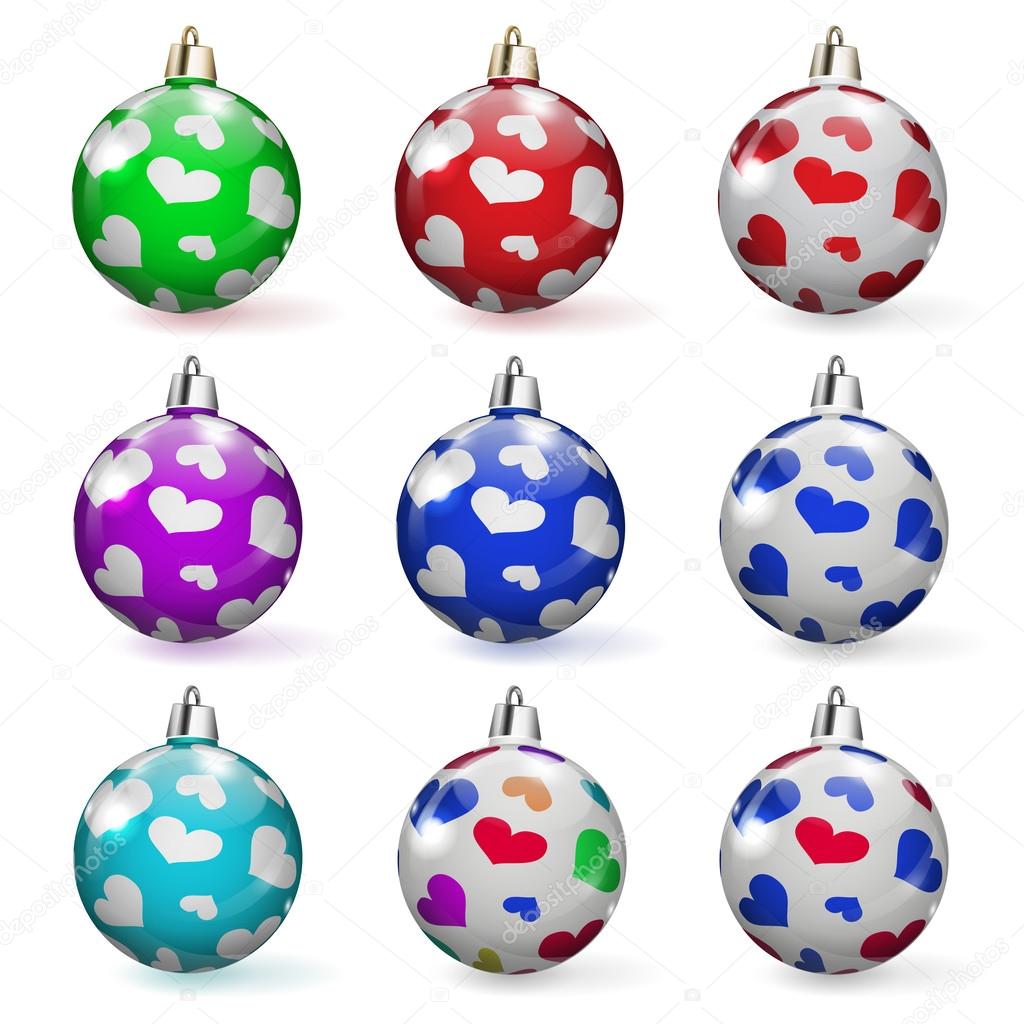 Set of Christmas balls