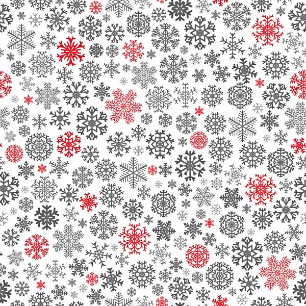 Modèle sans couture de Noël de flocons de neige — Image vectorielle