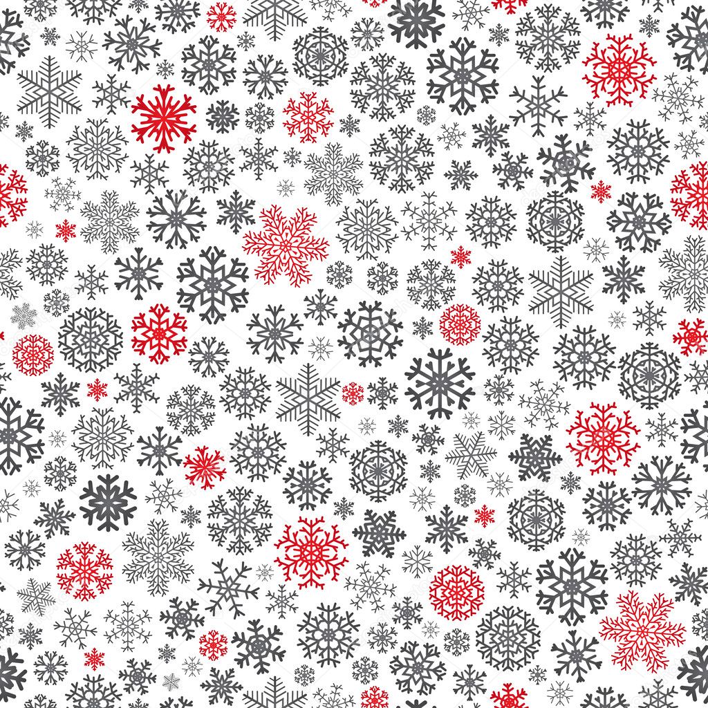 Christmas seamless pattern from snowflakes