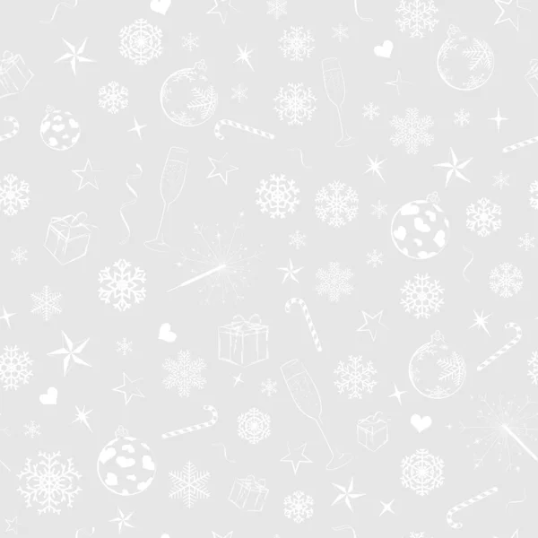 Seamless pattern from christmas symbols — Stock Vector