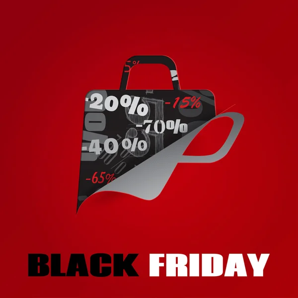 Achtergrond op black friday — Stockvector