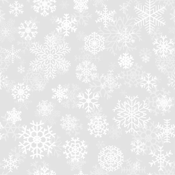 Patrón sin costuras de Navidad de copos de nieve — Vector de stock