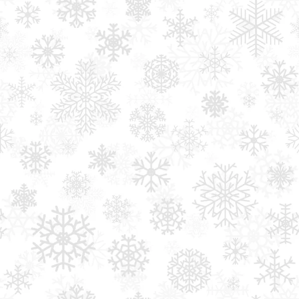 Patrón sin costuras de Navidad de copos de nieve — Vector de stock