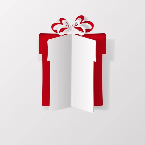 Caja de regalo cortada de papel — Vector de stock