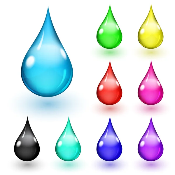 Multicolored drops — Stock Vector