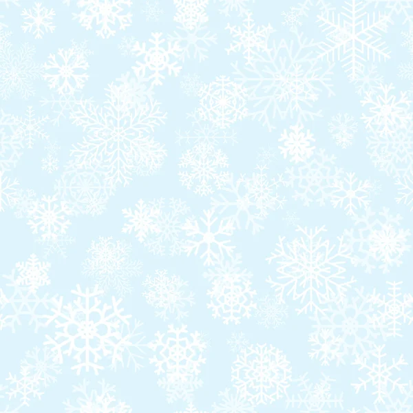 눈송이에서 크리스마스 원활한 패턴 — 스톡 벡터