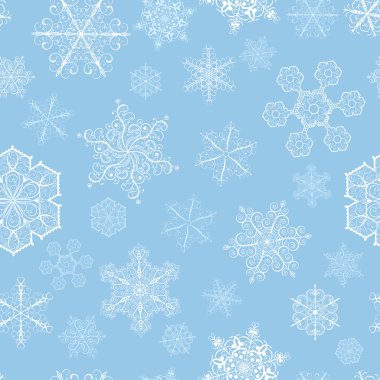 küçük ve büyük kar taneleri ile Noel seamless modeli
