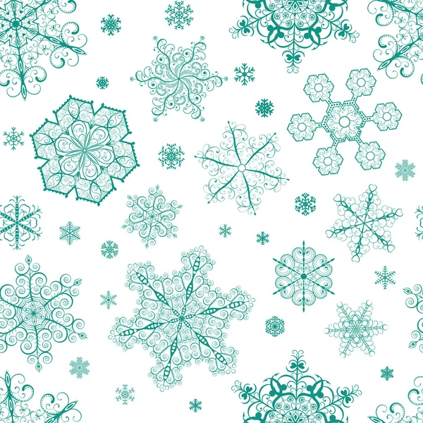 Natale modello senza soluzione di continuità da fiocchi di neve — Vettoriale Stock