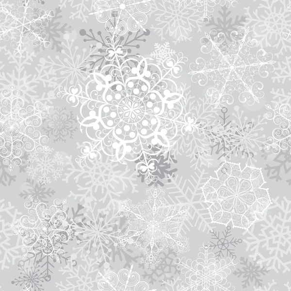 Jul sömlöst mönster med snöflingor — Stock vektor