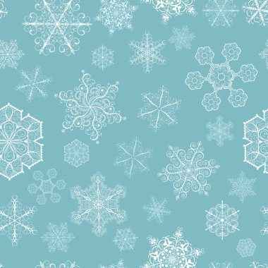 küçük ve büyük kar taneleri ile Noel seamless modeli