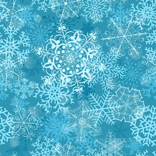 Рождество бесшовный узор со снежинками — стоковый вектор