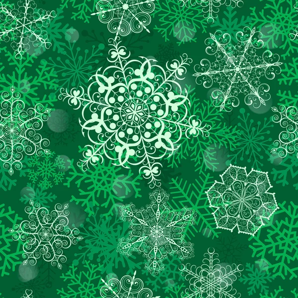 Weihnachten nahtlose Muster mit Schneeflocken — Stockvektor