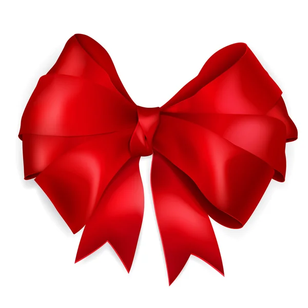 Red bow — Stock Vector