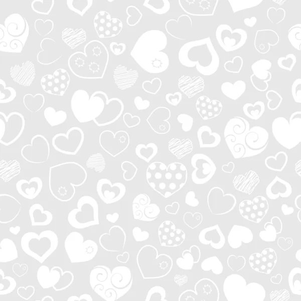 Seamless pattern of hearts — Stock Vector