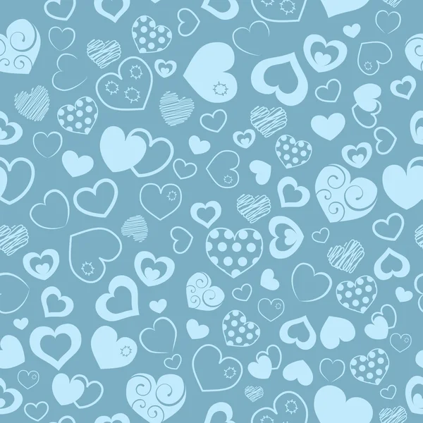 Seamless pattern of hearts — Stock Vector