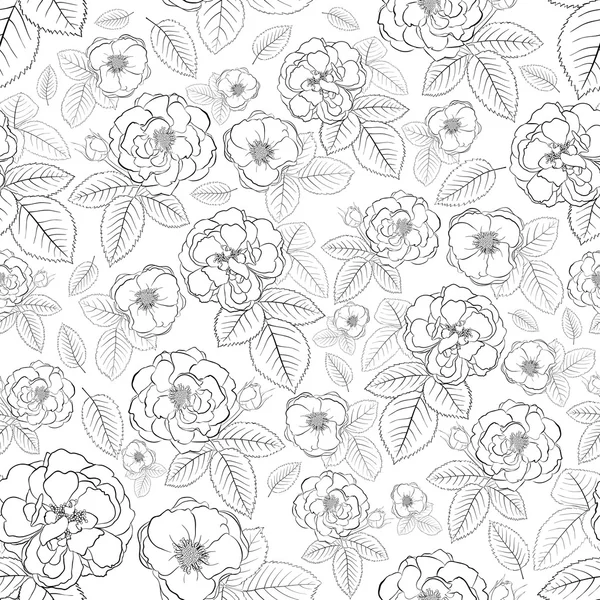 Απρόσκοπτη μοτίβο των λουλουδιών — Διανυσματικό Αρχείο