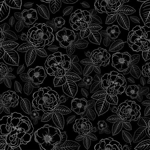 Patrón sin costuras de flores — Archivo Imágenes Vectoriales