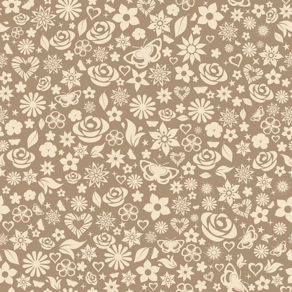 Motif sans couture de fleurs — Image vectorielle