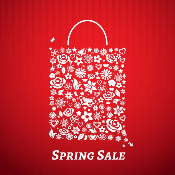 Bolsa de compras para Spring Sale — Archivo Imágenes Vectoriales