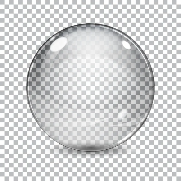 Esfera de vidrio transparente — Vector de stock