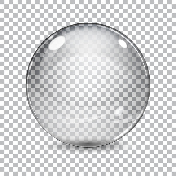 Transparent  glass sphere