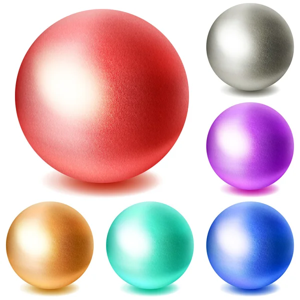 Conjunto de esferas multicolores — Vector de stock
