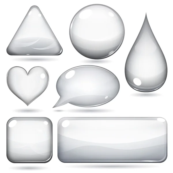 Glass shapes — Stock Vector