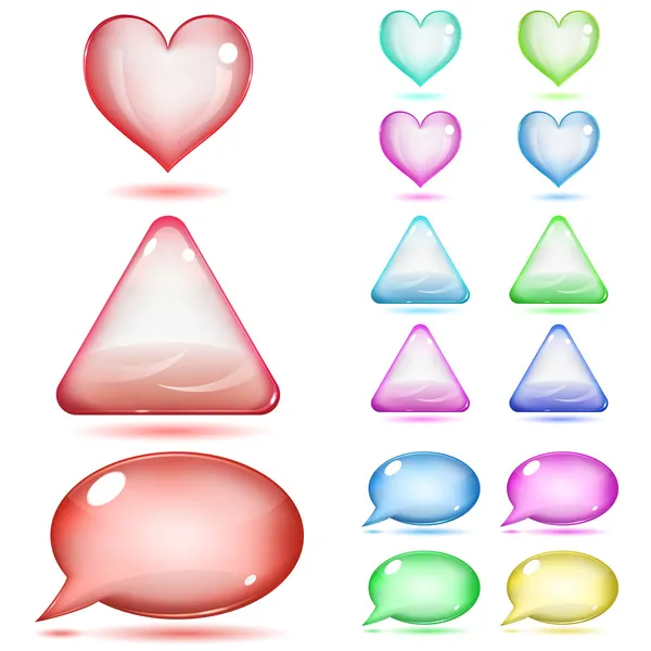 Glass shapes — Stock Vector