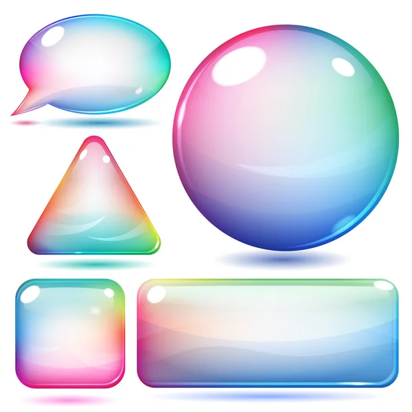 Multicolor glas former — Stock vektor