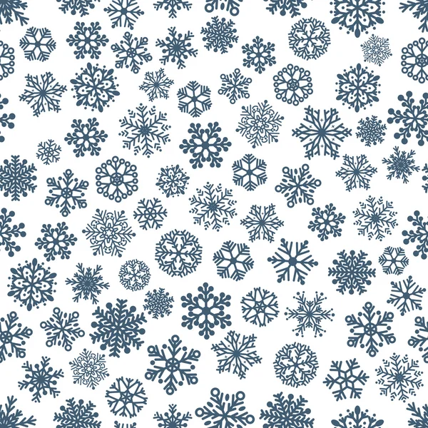 Seamless pattern of snowflakes — Stock Vector