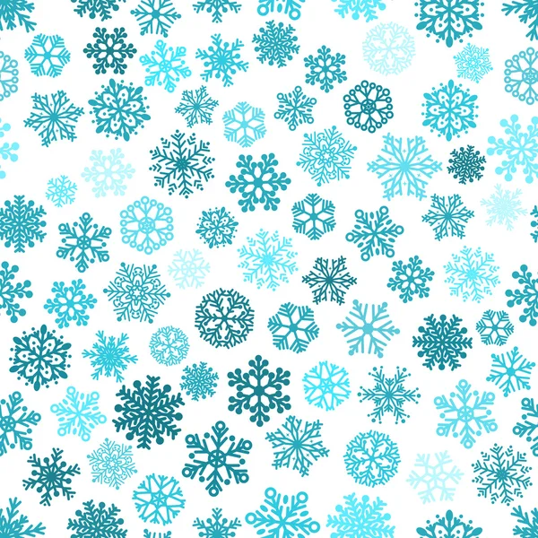 Seamless pattern of snowflakes — Stock Vector