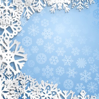 Noel arka planını kar taneleri