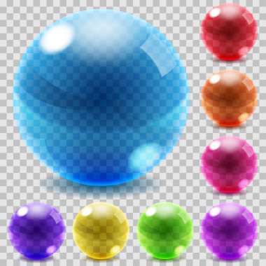 Colored glass spheres clipart