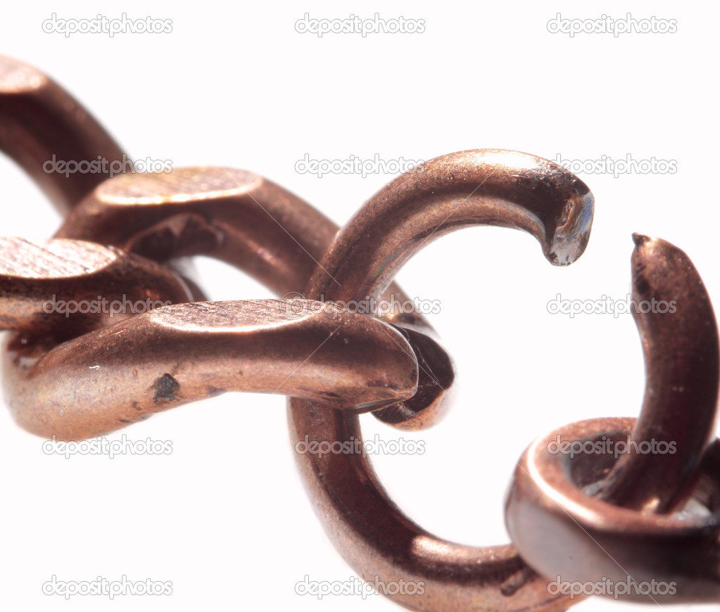Weak link in stretched chain