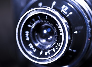 eski retro film kamera objektifi yakın çekim