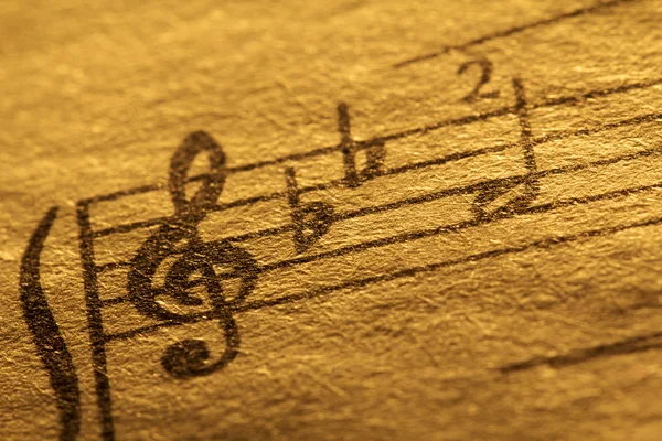 Piyano müziği ve notlar, eski kağıt kapat - Stok İmaj