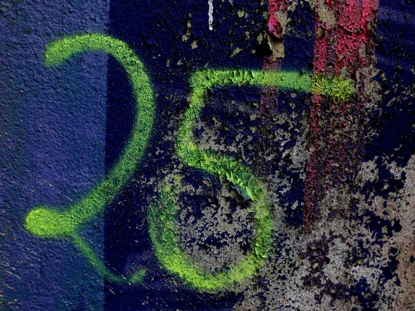 The number: Twenty five - 25 . Graffiti — Stock Photo, Image