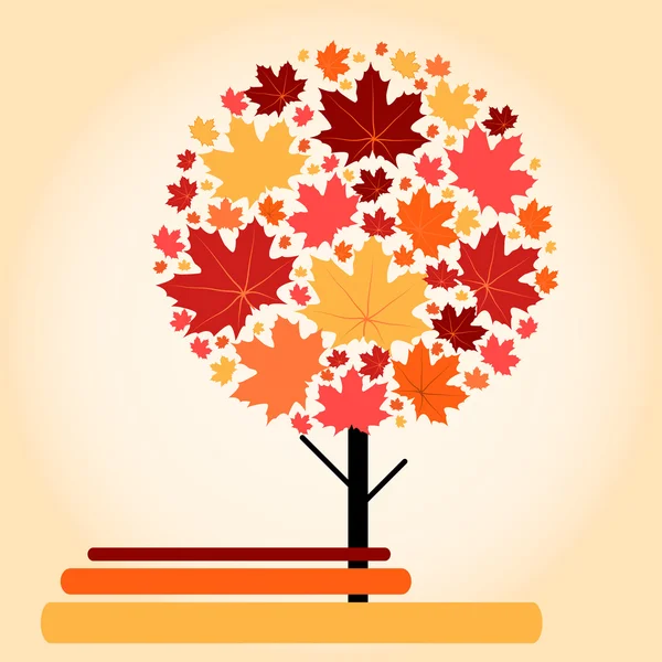 Árvore de bordo de outono —  Vetores de Stock