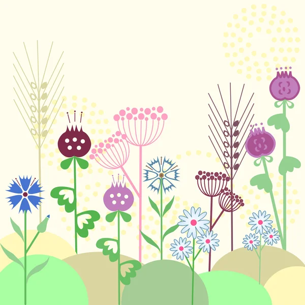 Cute flowers background — Stock Vector