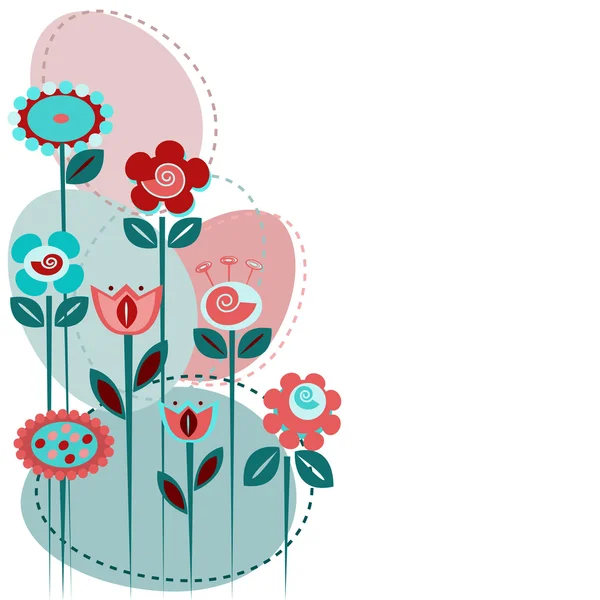 Schattig bloemen achtergrond — Stockvector