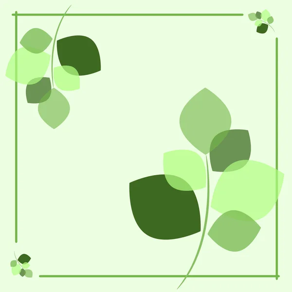 グリーン リーフ要素の背景 — ストックベクタ