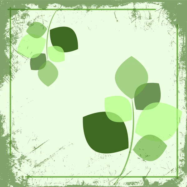 グリーン リーフ要素の背景 — ストックベクタ